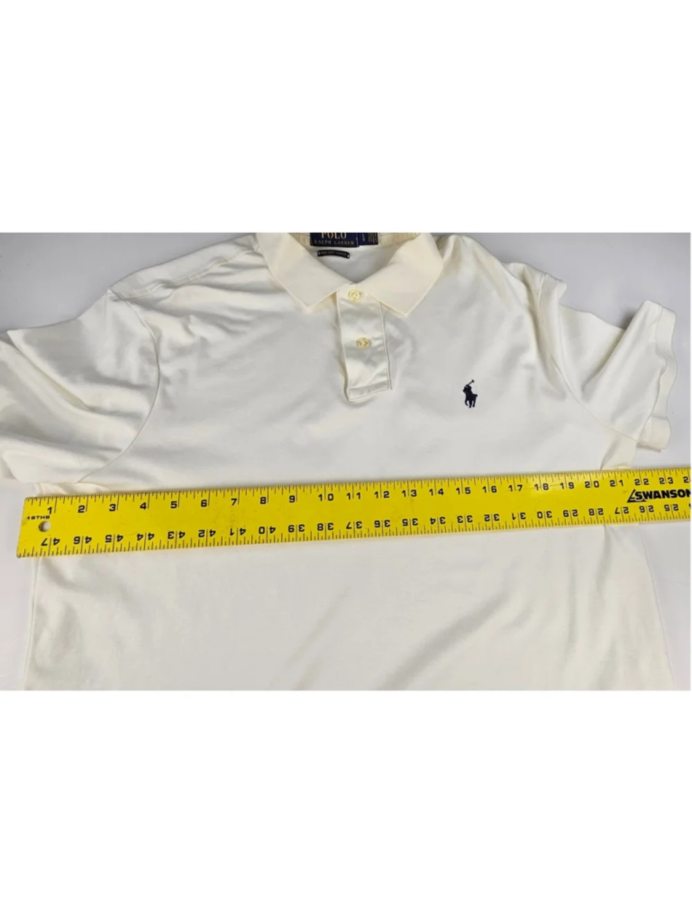 Polo Ralph Lauren Pima Soft Touch Polo Shirt Mens L ivory Cream Pony